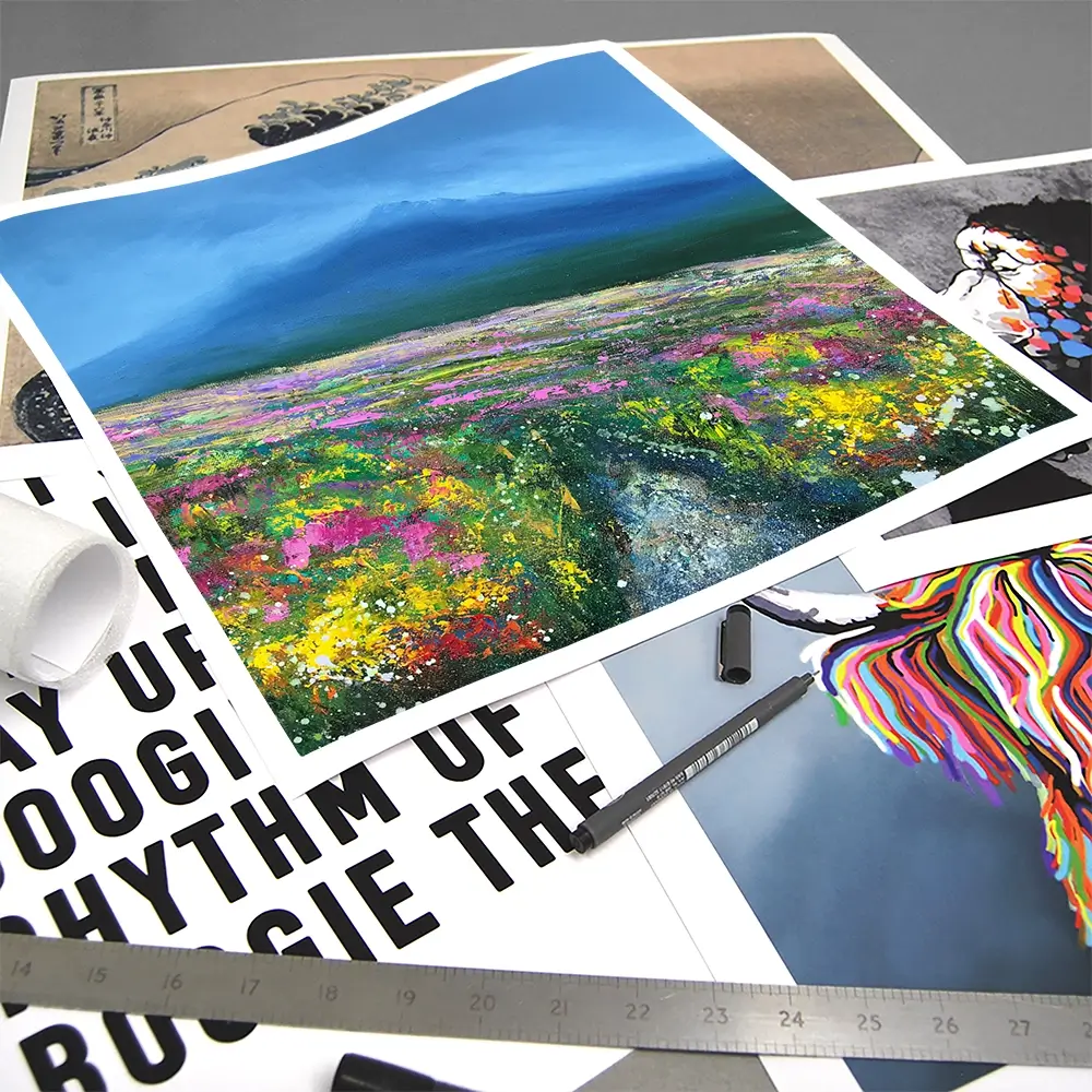 Walking On Dartmoor Square Art Print Walking On Dartmoor Square Art Print wall art product Laure Bury