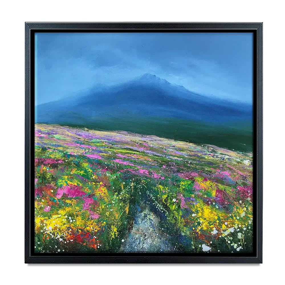 Walking On Dartmoor Square Canvas Print Walking On Dartmoor Square Canvas Print wall art product Laure Bury