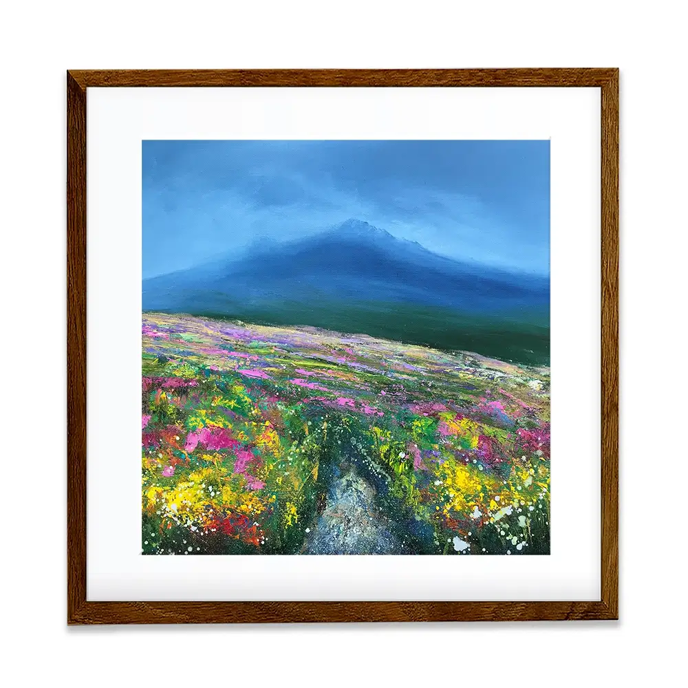 Walking On Dartmoor Square Framed Art Print Walking On Dartmoor Square Framed Art Print wall art product Laure Bury