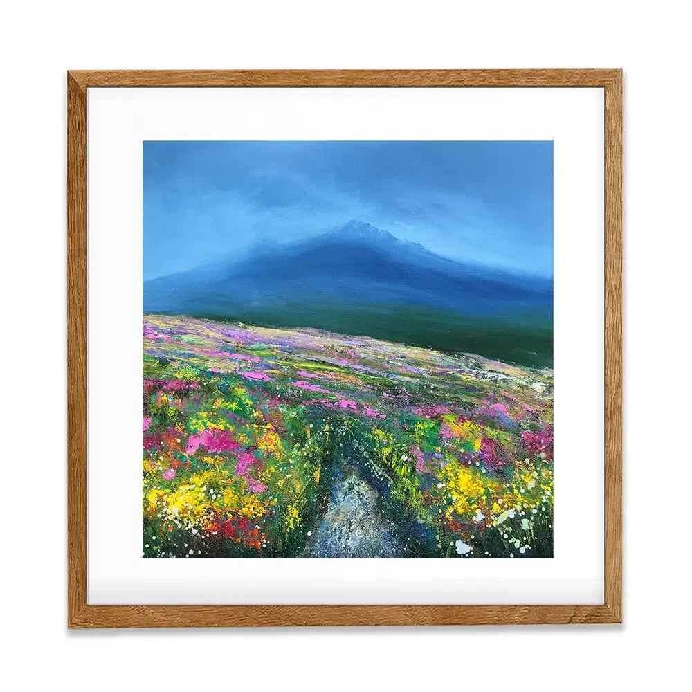 Walking On Dartmoor Square Framed Art Print Walking On Dartmoor Square Framed Art Print wall art product Laure Bury