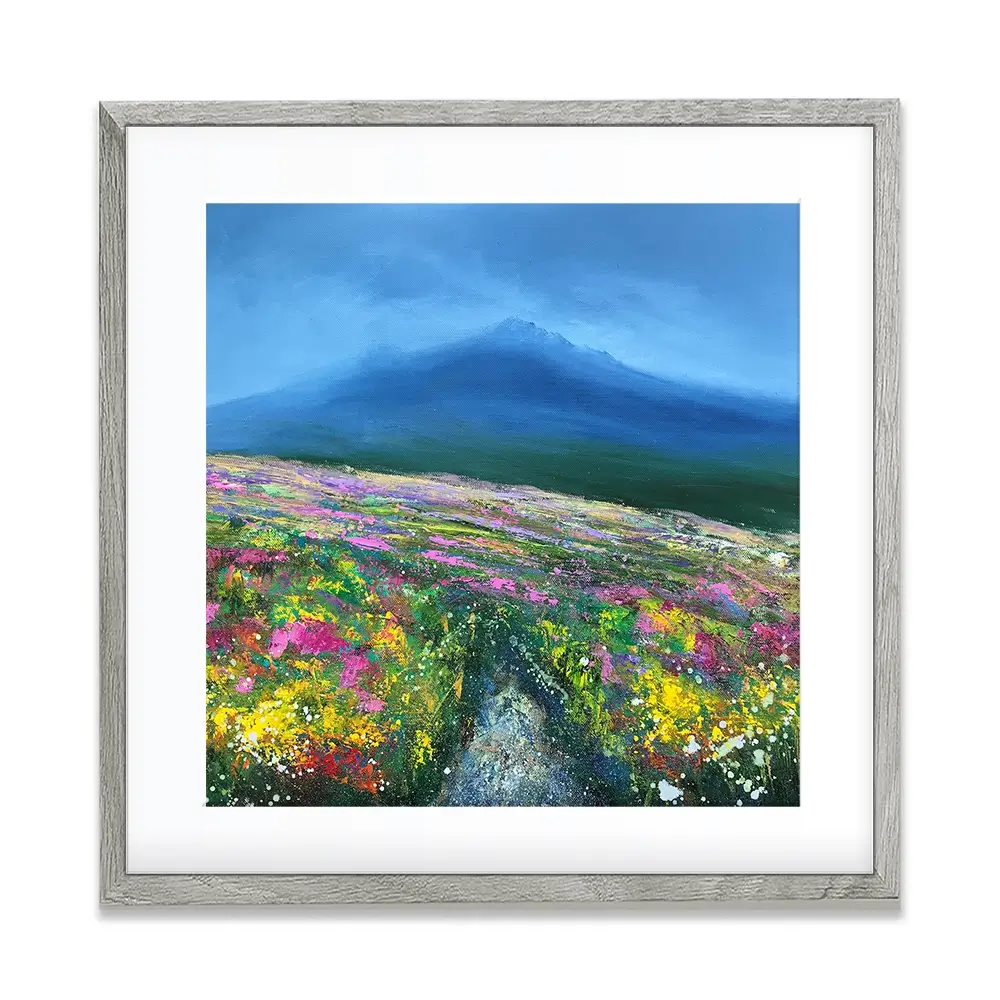 Walking On Dartmoor Square Framed Art Print Walking On Dartmoor Square Framed Art Print wall art product Laure Bury