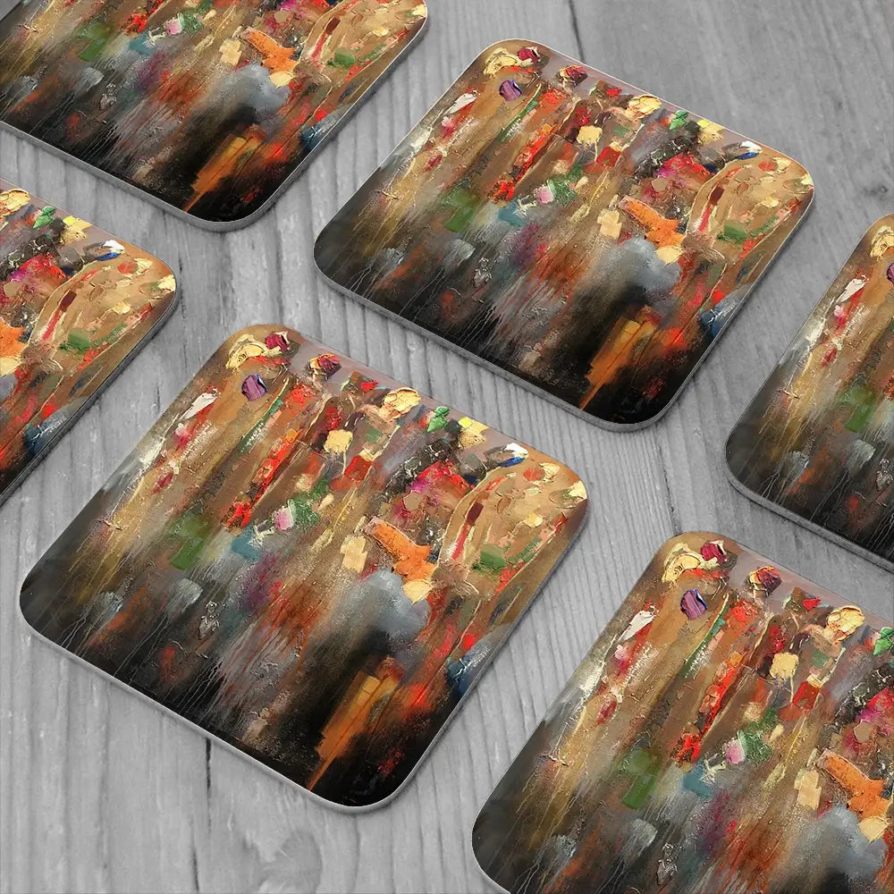 Warm Connected People Coaster Set Warm Connected People Coaster Set wall art product Studio Paint-Ing