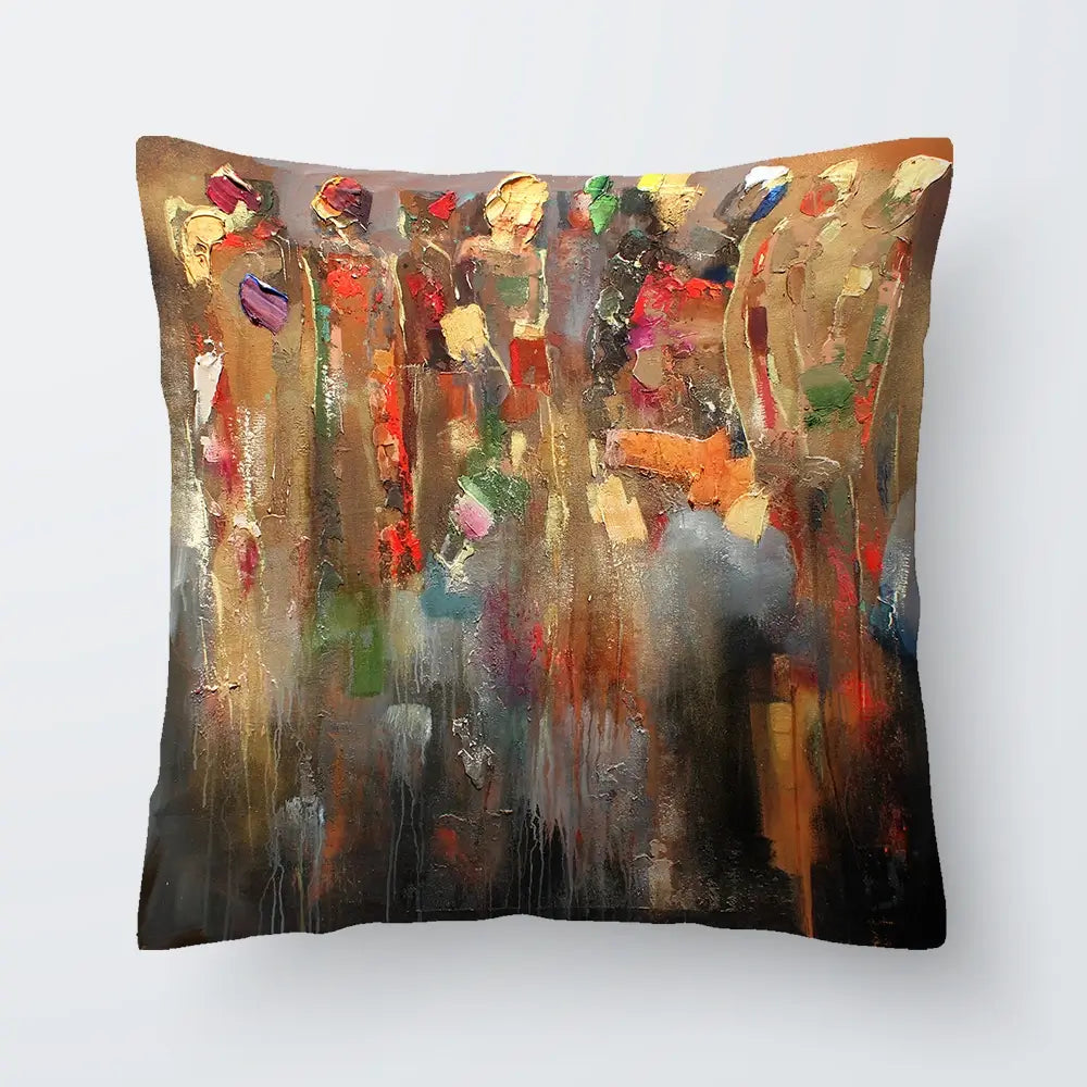 Warm Connected People Cushion Warm Connected People Cushion wall art product Studio Paint-Ing