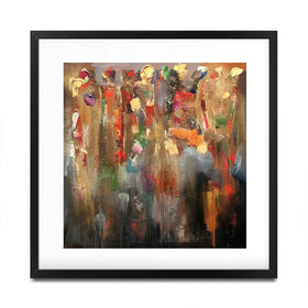 Warm Connected People Square Framed Art Print Warm Connected People Square Framed Art Print wall art product Studio Paint-Ing
