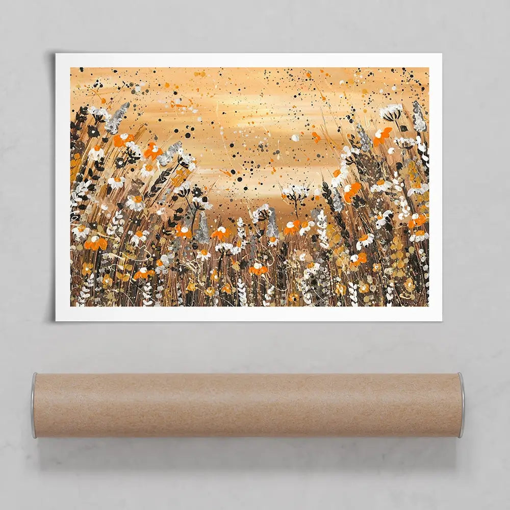 Warm Wildflowers Art Print Warm Wildflowers Art Print wall art product Emma LC Art