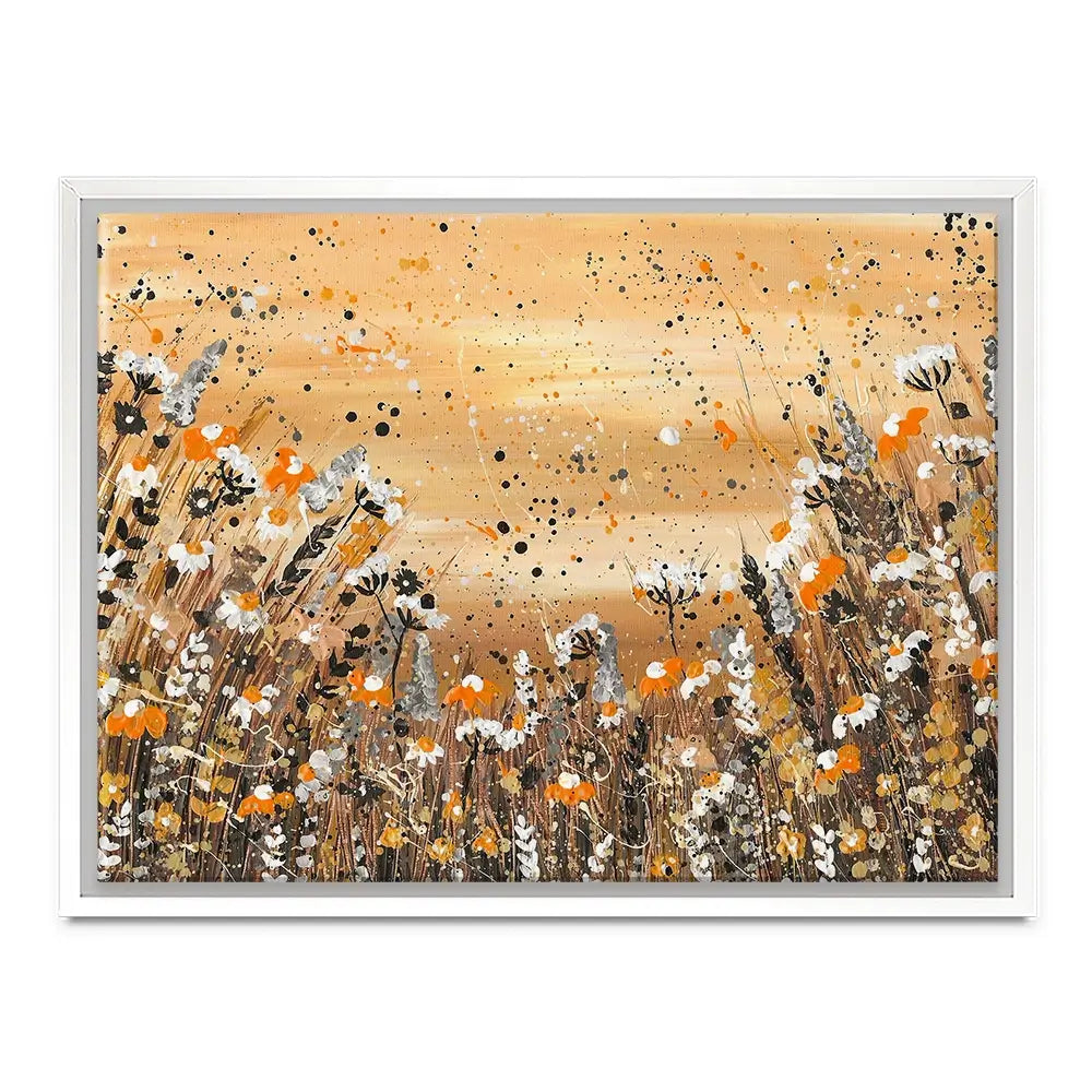 Warm Wildflowers Canvas Print Warm Wildflowers Canvas Print wall art product Emma LC Art