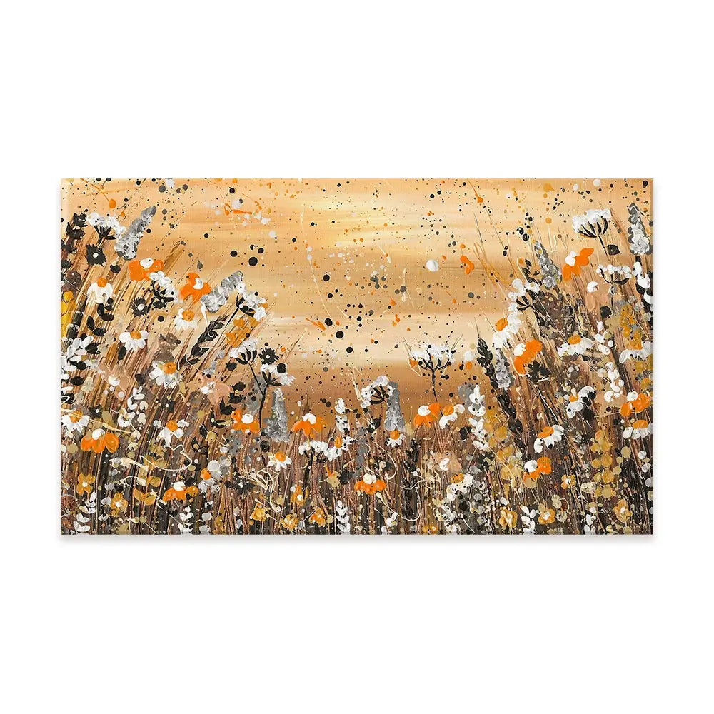 Warm Wildflowers Canvas Print Warm Wildflowers Canvas Print wall art product Emma LC Art