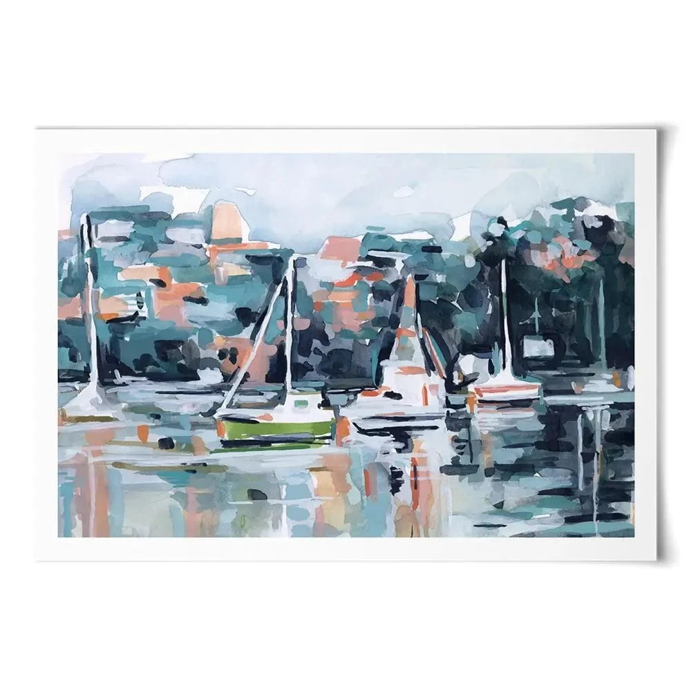 Watercolour Bay Art Print Watercolour Bay Art Print wall art product Emma Scarvey