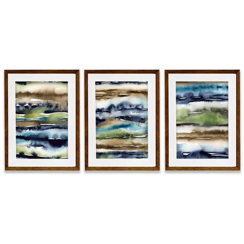 Watercolour Blur Framed Art Print Trio Watercolour Blur Framed Art Print Trio wall art product Lisa Nohren - Independent