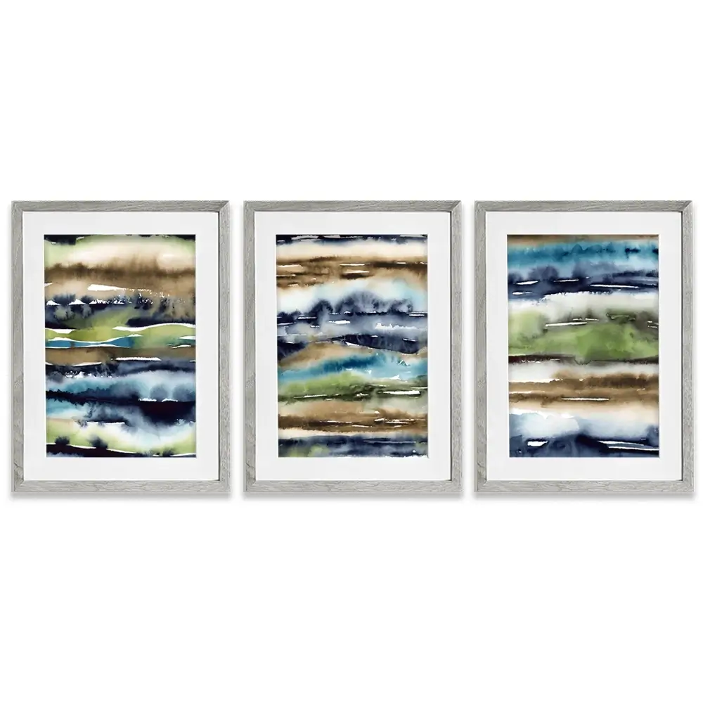 Watercolour Blur Framed Art Print Trio Watercolour Blur Framed Art Print Trio wall art product Lisa Nohren - Independent