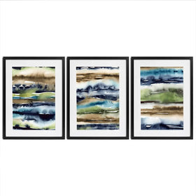 Watercolour Blur Framed Art Print Trio Watercolour Blur Framed Art Print Trio wall art product Lisa Nohren - Independent