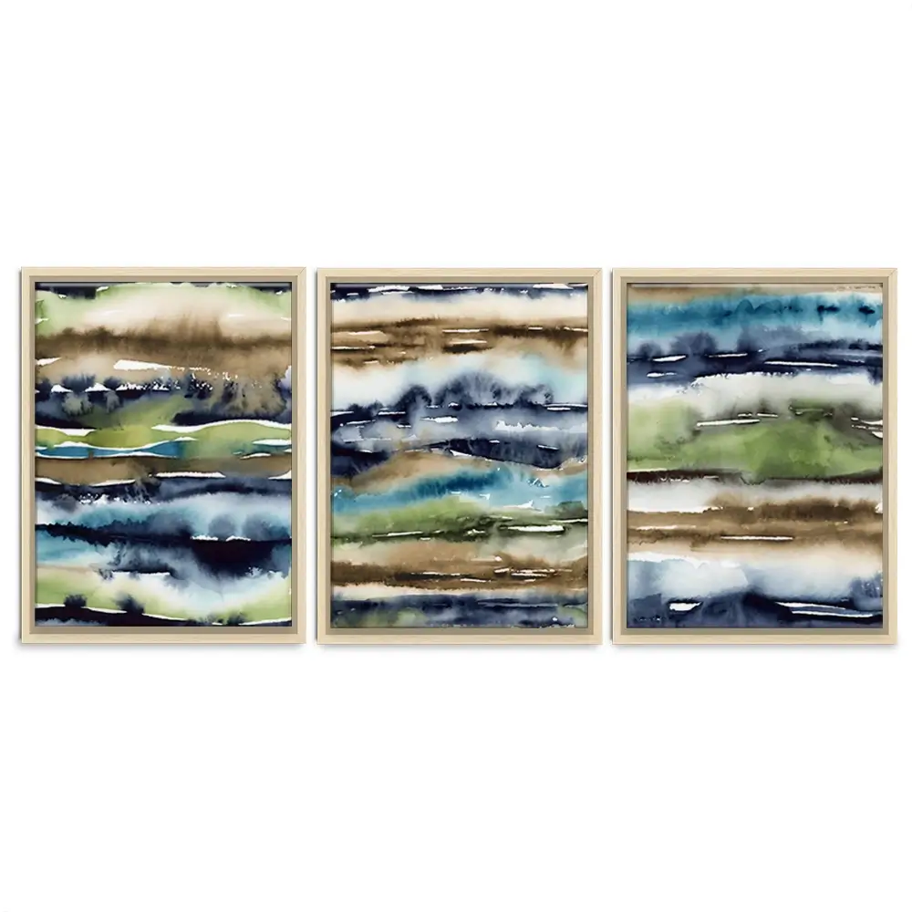 Watercolour Blur Trio Canvas Print Watercolour Blur Trio Canvas Print wall art product Lisa Nohren - Independent