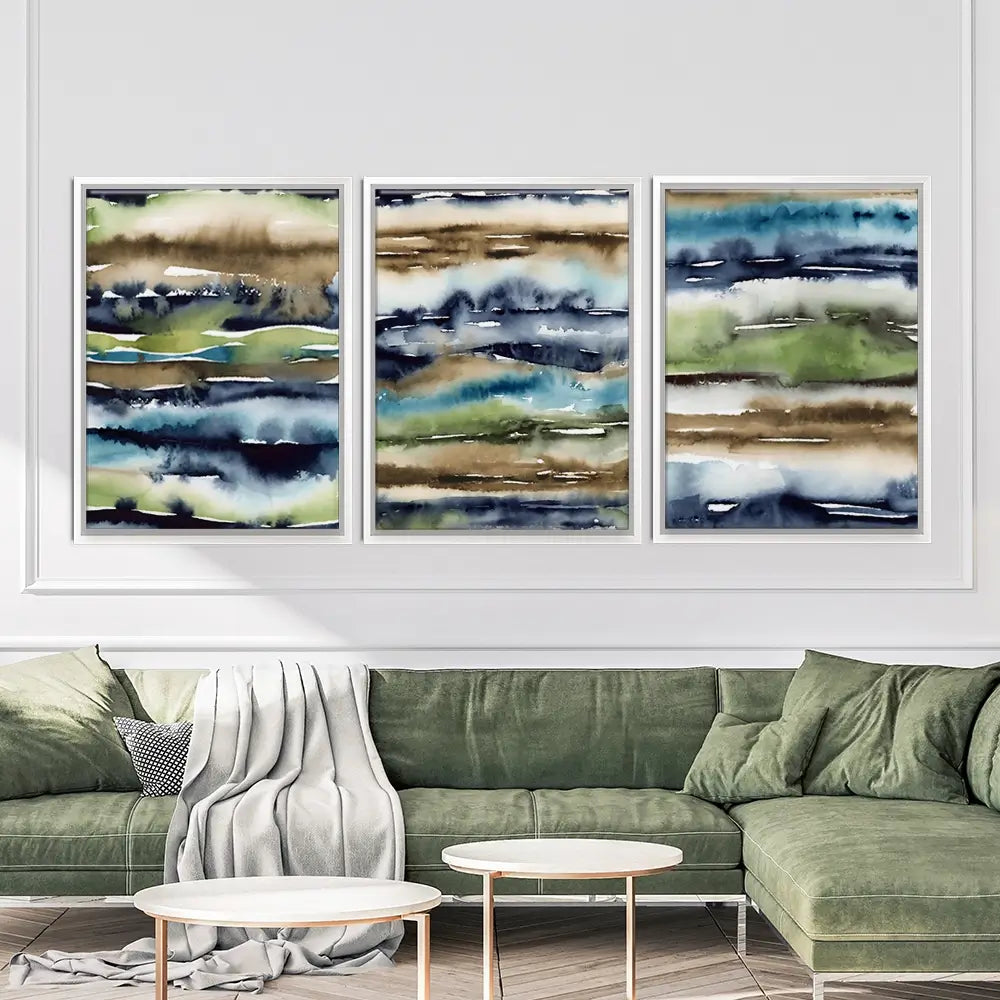 Watercolour Blur Trio Canvas Print Watercolour Blur Trio Canvas Print wall art product Lisa Nohren - Independent