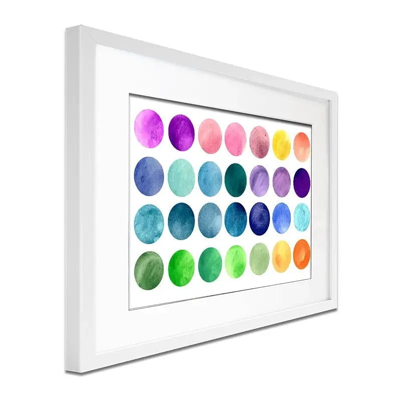 Watercolour Circles Framed Art Print Watercolour Circles Framed Art Print wall art product samui / Shutterstock