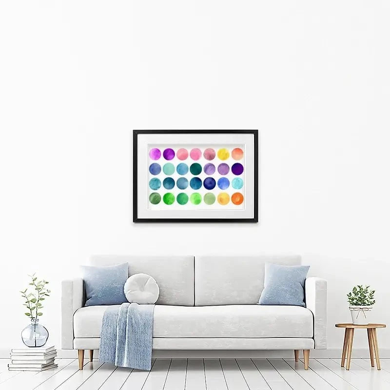 Watercolour Circles Framed Art Print Watercolour Circles Framed Art Print wall art product samui / Shutterstock