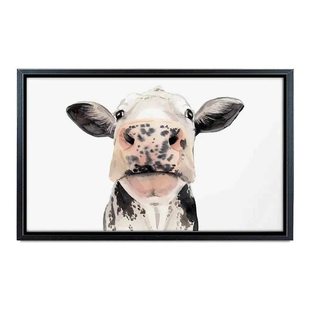 Watercolour Cow Portrait Canvas Print Watercolour Cow Portrait Canvas Print wall art product Grace Popp
