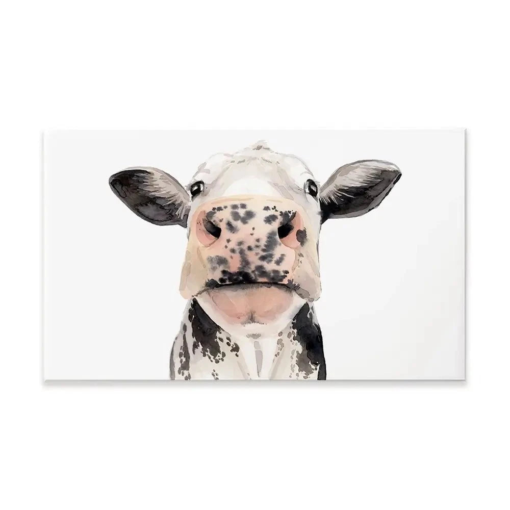Watercolour Cow Portrait Canvas Print Watercolour Cow Portrait Canvas Print wall art product Grace Popp