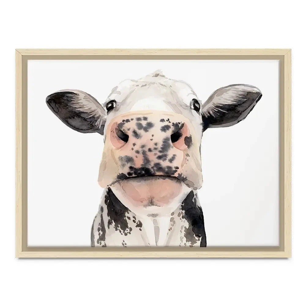 Watercolour Cow Portrait Canvas Print Watercolour Cow Portrait Canvas Print wall art product Grace Popp