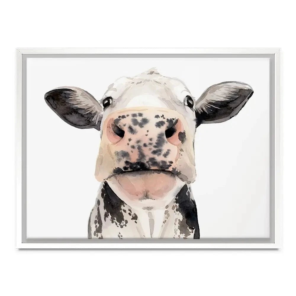 Watercolour Cow Portrait Canvas Print Watercolour Cow Portrait Canvas Print wall art product Grace Popp