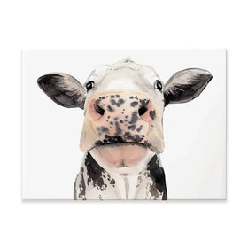 Watercolour Cow Portrait Canvas Print Watercolour Cow Portrait Canvas Print wall art product Grace Popp