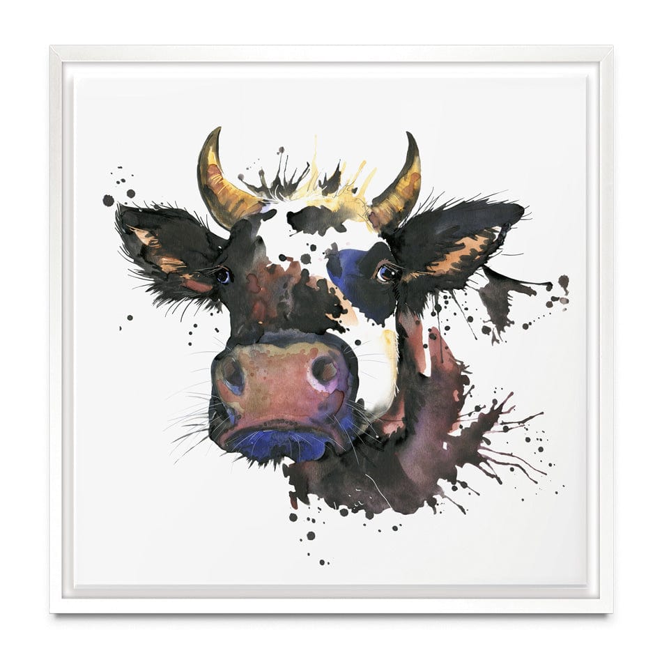 Watercolour Cow Square Canvas Print wall art product Faenkova Elena / Shutterstock