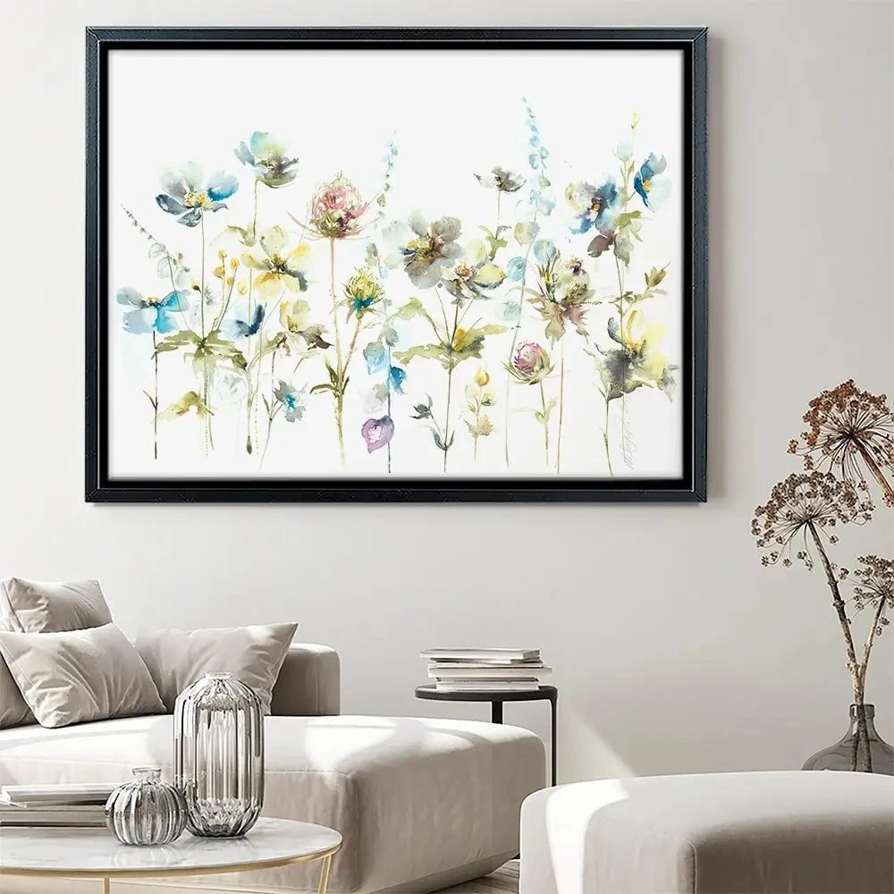 Watercolour Flower Stems Canvas Print Watercolour Flower Stems Canvas Print wall art product Nicola Jane Rowles