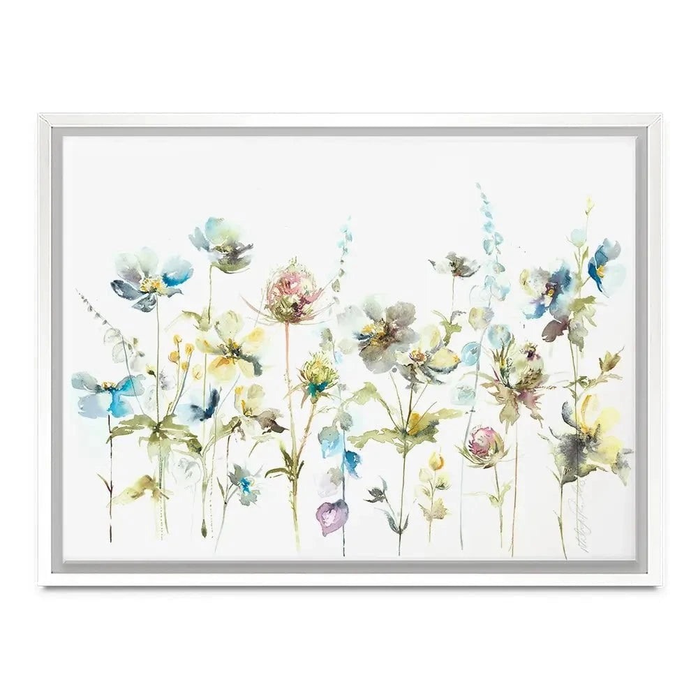 Watercolour Flower Stems Canvas Print Watercolour Flower Stems Canvas Print wall art product Nicola Jane Rowles