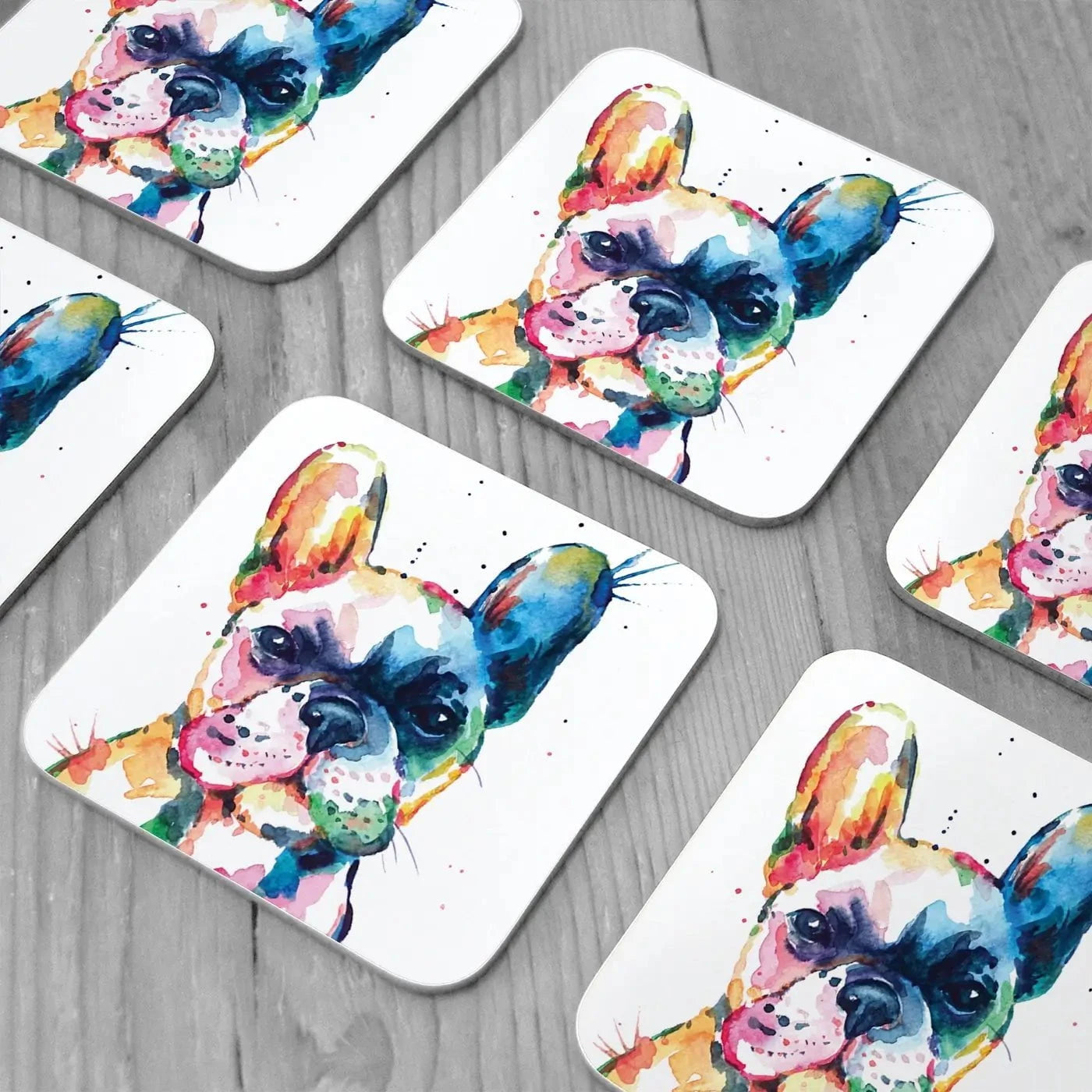 Watercolour Frenchie Coaster Set Watercolour Frenchie Coaster Set wall art product Yuli_ya / Shutterstock