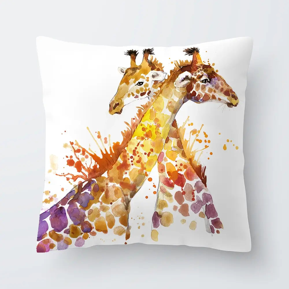 Watercolour Giraffes Cushion Watercolour Giraffes Cushion wall art product Faenkova Elena / Shutterstock