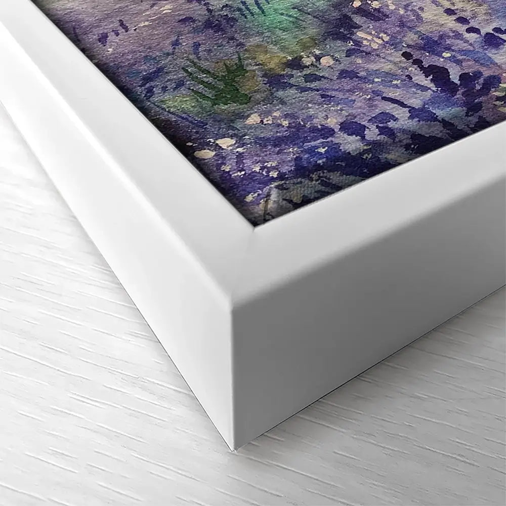 Watercolour Lavender Field Square Canvas Print Watercolour Lavender Field Square Canvas Print wall art product EL_Art / Shutterstock