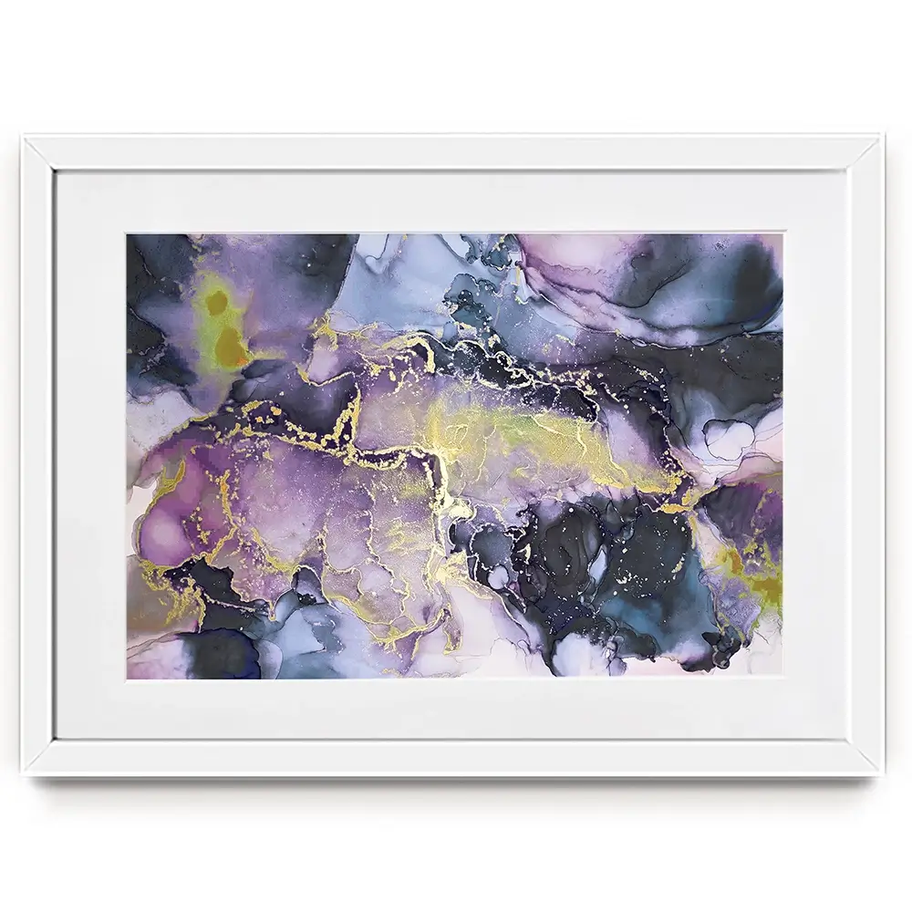 Watercolour Marble Purple Blend Framed Art Print Watercolour Marble Purple Blend Framed Art Print wall art product Seamless Watercolor / Shutterstock