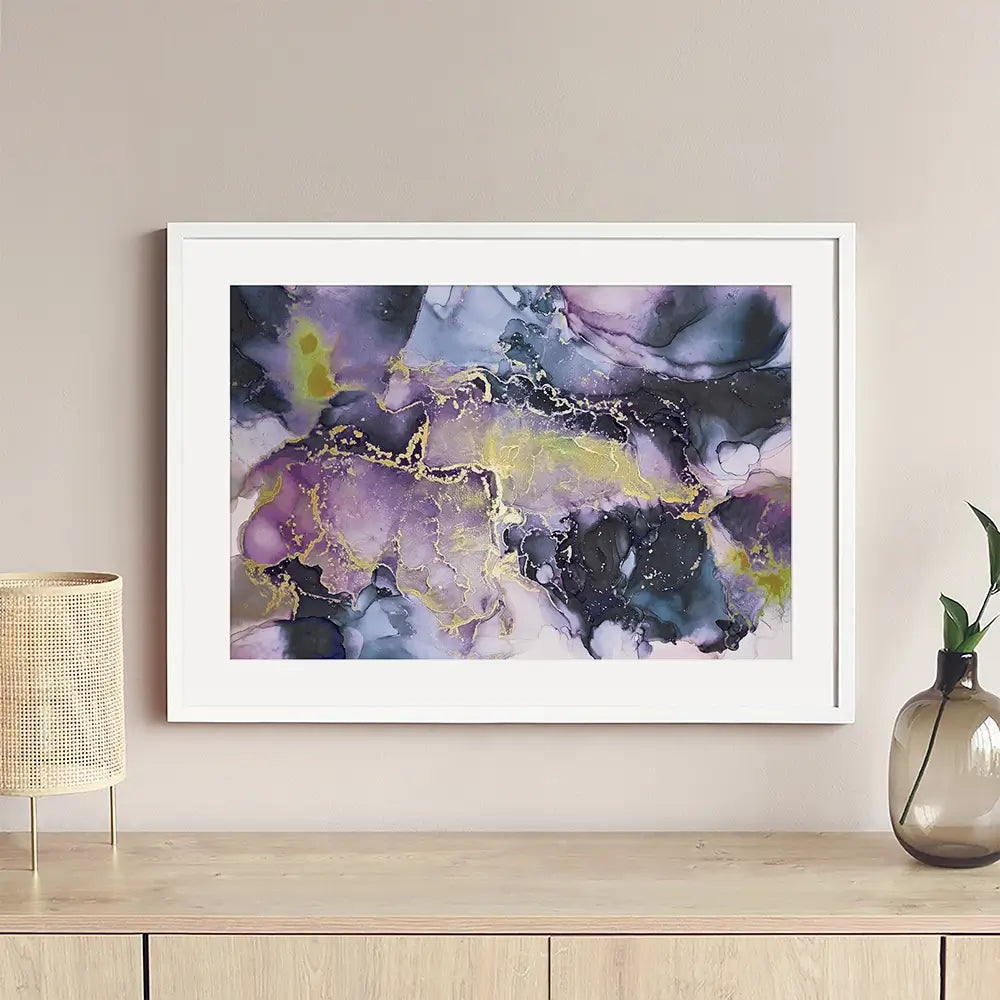 Watercolour Marble Purple Blend Framed Art Print Watercolour Marble Purple Blend Framed Art Print wall art product Seamless Watercolor / Shutterstock