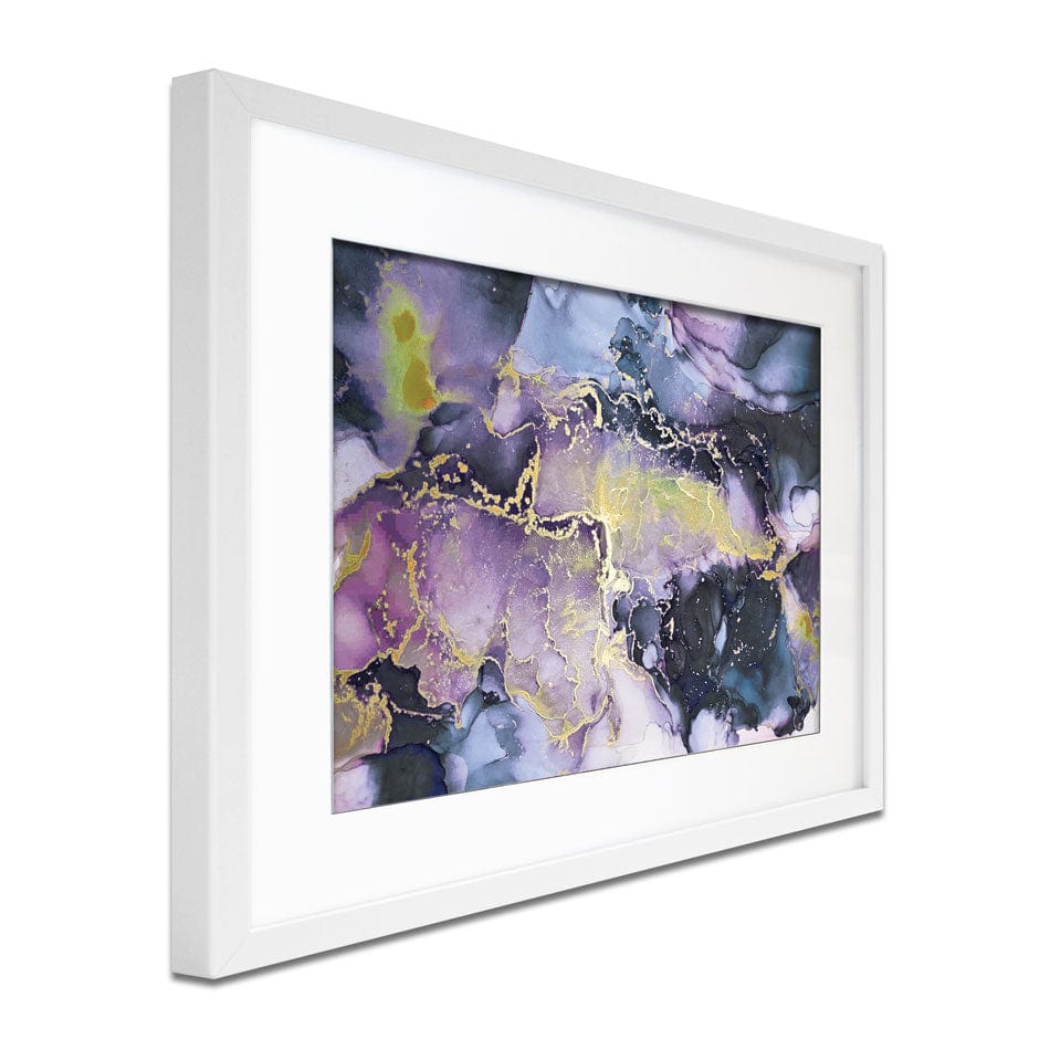 Watercolour Marble Purple Blend Framed Art Print wall art product Seamless Watercolor / Shutterstock