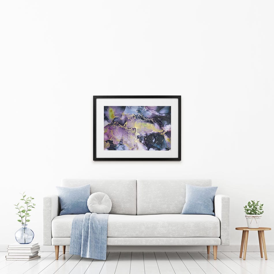 Watercolour Marble Purple Blend Framed Art Print wall art product Seamless Watercolor / Shutterstock