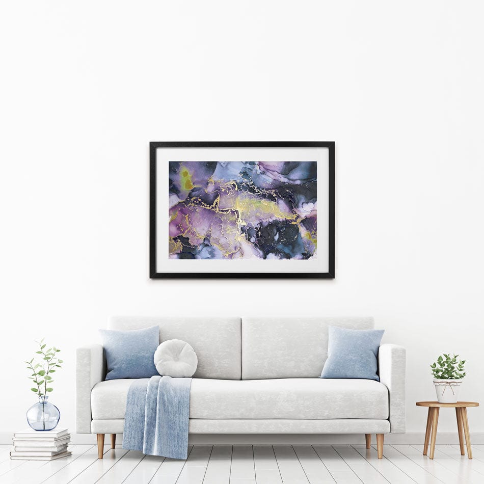 Watercolour Marble Purple Blend Framed Art Print wall art product Seamless Watercolor / Shutterstock