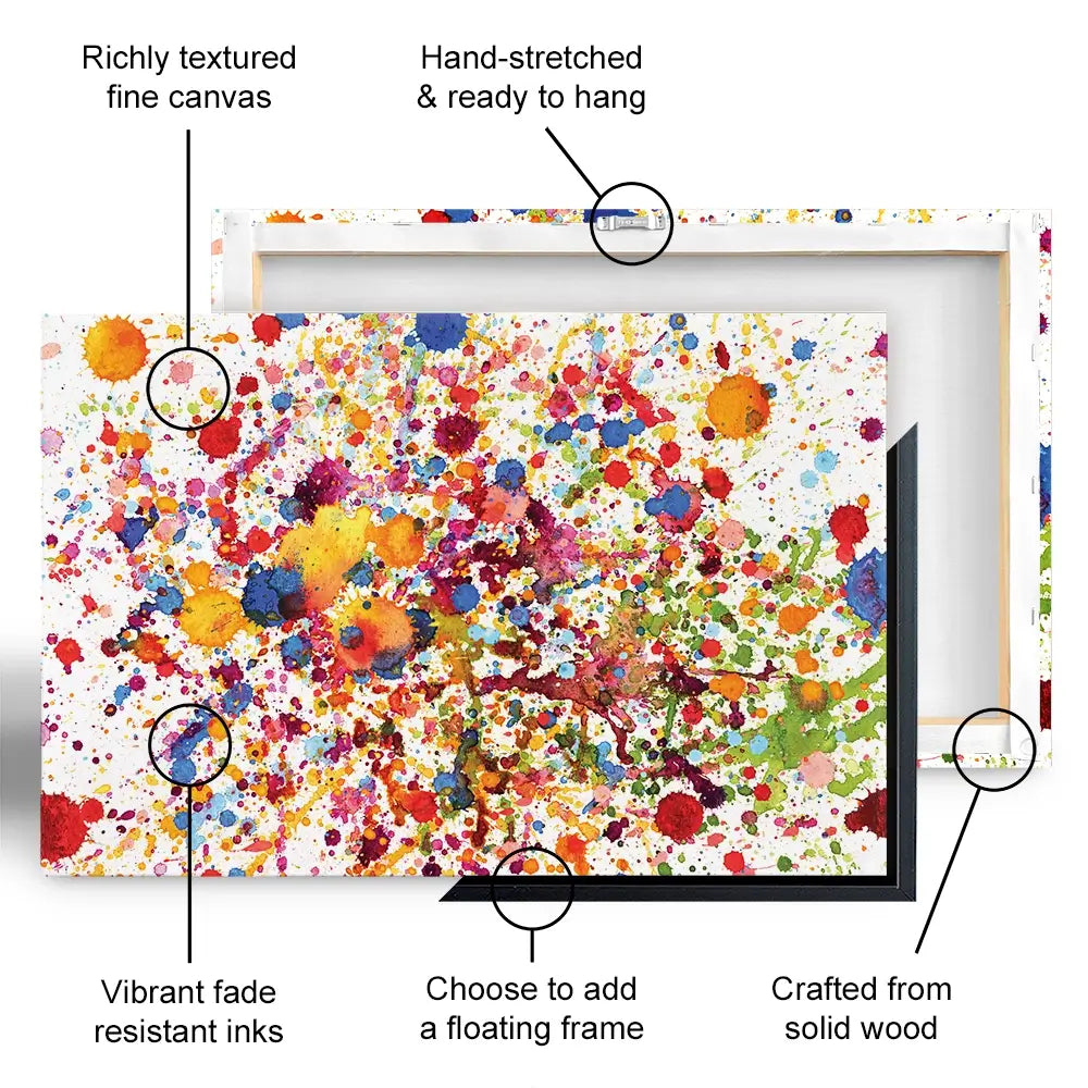 Watercolour Paint Splash Canvas Print Watercolour Paint Splash Canvas Print wall art product prapass / Shutterstock