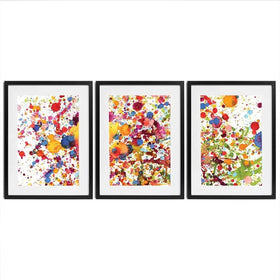 Watercolour Paint Splash Framed Art Print Trio Watercolour Paint Splash Framed Art Print Trio wall art product prapass / Shutterstock