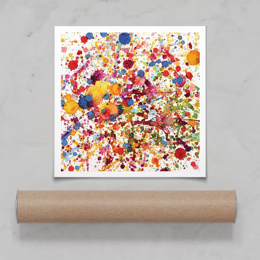 Watercolour Paint Splash Square Art Print Watercolour Paint Splash Square Art Print wall art product prapass / Shutterstock