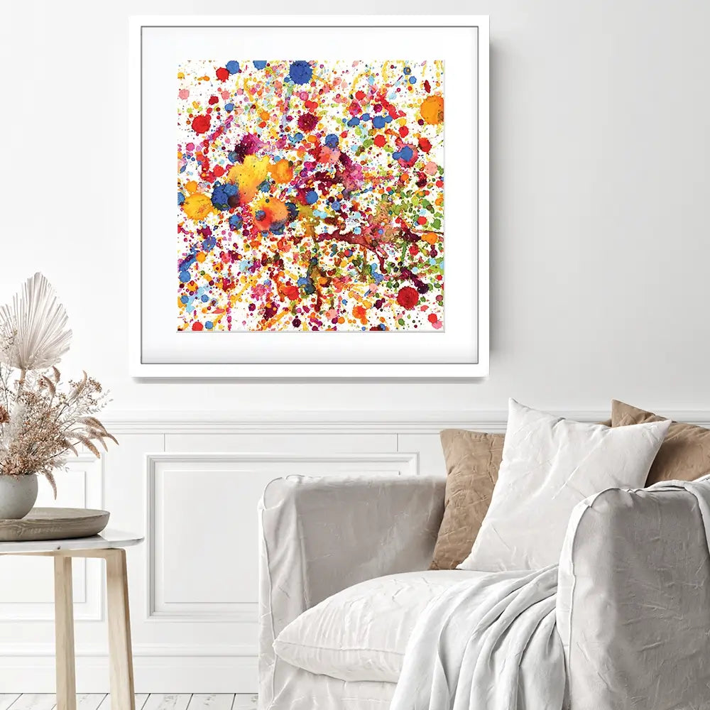 Watercolour Paint Splash Square Framed Art Print Watercolour Paint Splash Square Framed Art Print wall art product prapass / Shutterstock