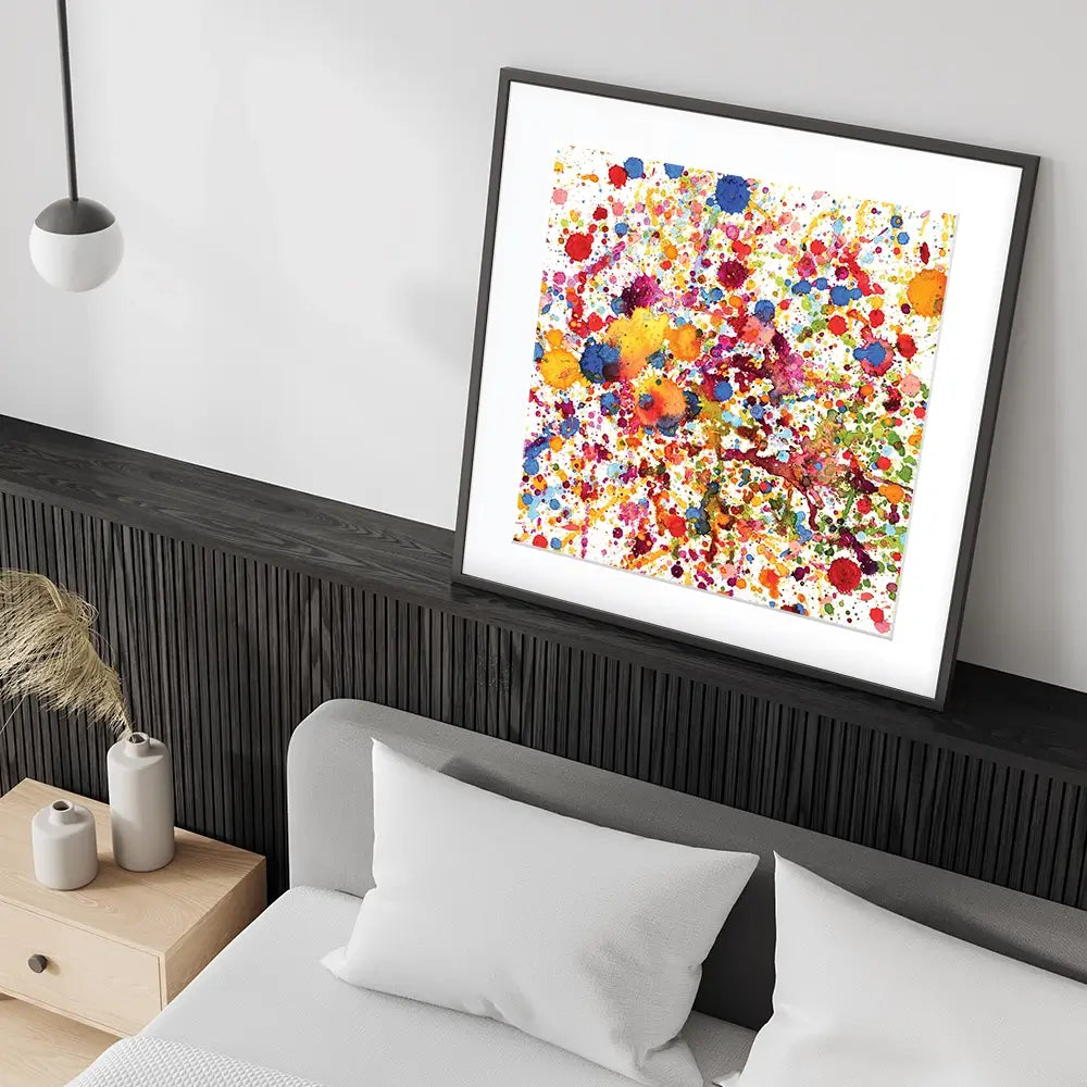 Watercolour Paint Splash Square Framed Art Print Watercolour Paint Splash Square Framed Art Print wall art product prapass / Shutterstock