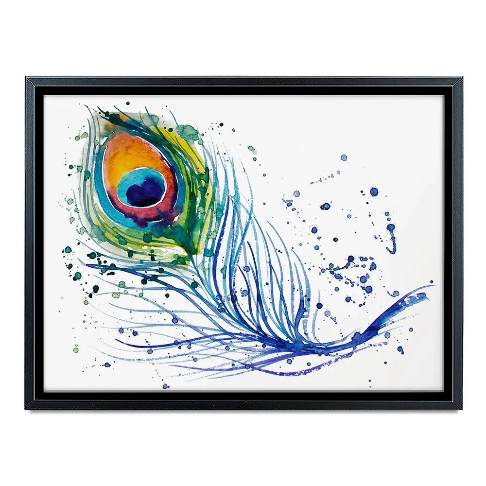 Watercolour Peacock Feather Canvas Print Watercolour Peacock Feather Canvas Print wall art product Barbarris / Shutterstock