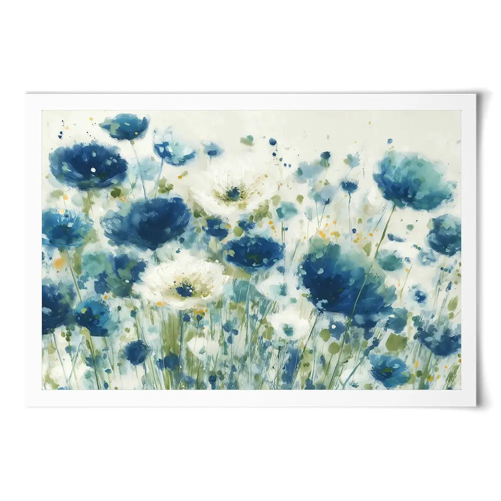 Watercolour Poppies On Ivory Art Print Watercolour Poppies On Ivory Art Print wall art product Chromatic Storm Studio