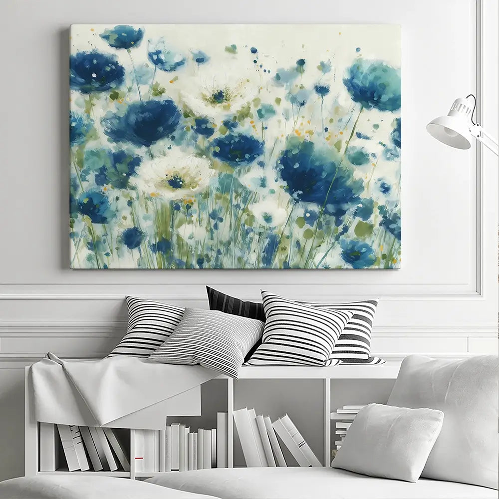 Watercolour Poppies On Ivory Canvas Print Watercolour Poppies On Ivory Canvas Print wall art product Chromatic Storm Studio