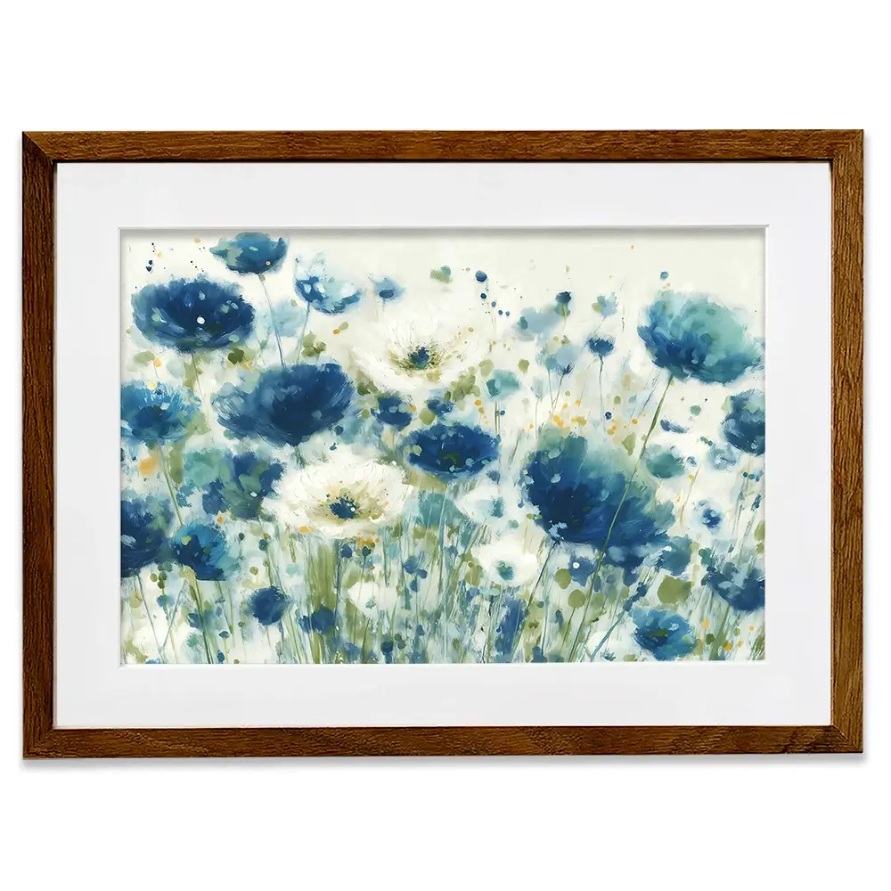 Watercolour Poppies On Ivory Framed Art Print Watercolour Poppies On Ivory Framed Art Print wall art product Chromatic Storm Studio