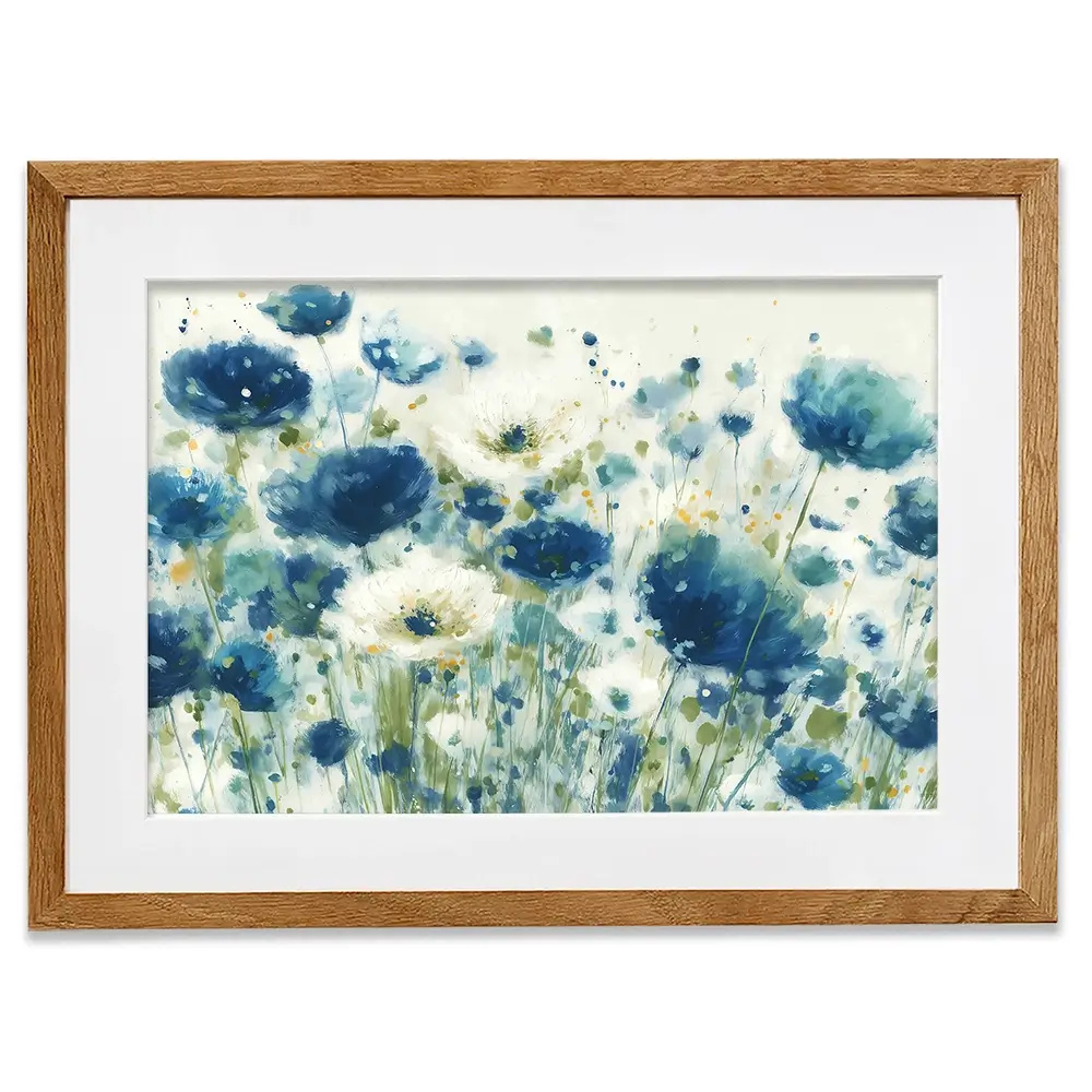 Watercolour Poppies On Ivory Framed Art Print Watercolour Poppies On Ivory Framed Art Print wall art product Chromatic Storm Studio