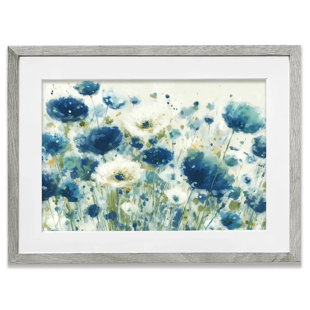 Watercolour Poppies On Ivory Framed Art Print Watercolour Poppies On Ivory Framed Art Print wall art product Chromatic Storm Studio