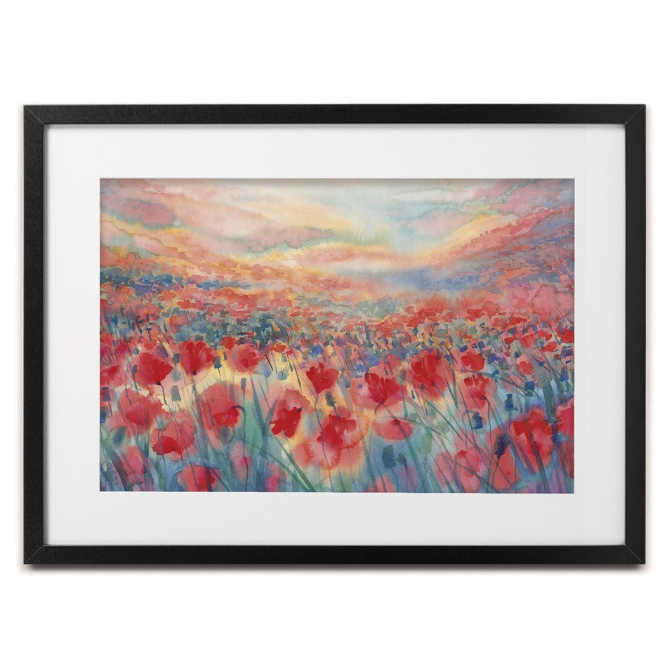 Watercolour Poppy Field Framed Art Print wall art product Egle Lipeikaite / Shutterstock
