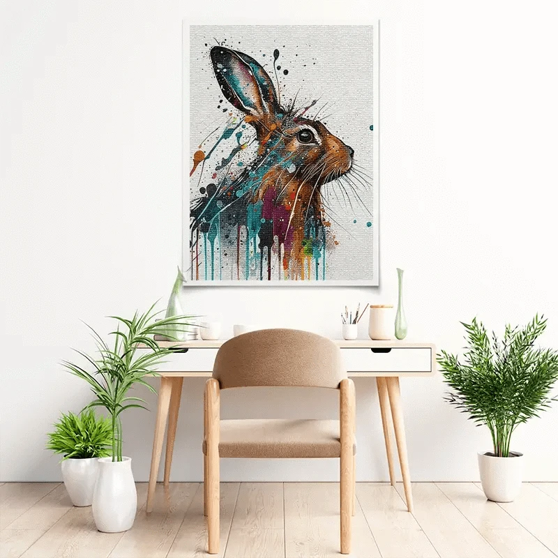 Watercolour Rabbit Art Print Watercolour Rabbit Art Print wall art product Lena Owens - Independent
