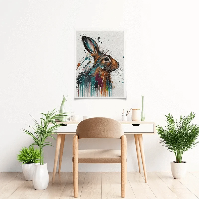 Watercolour Rabbit Art Print Watercolour Rabbit Art Print wall art product Lena Owens - Independent