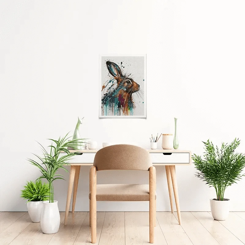 Watercolour Rabbit Art Print Watercolour Rabbit Art Print wall art product Lena Owens - Independent